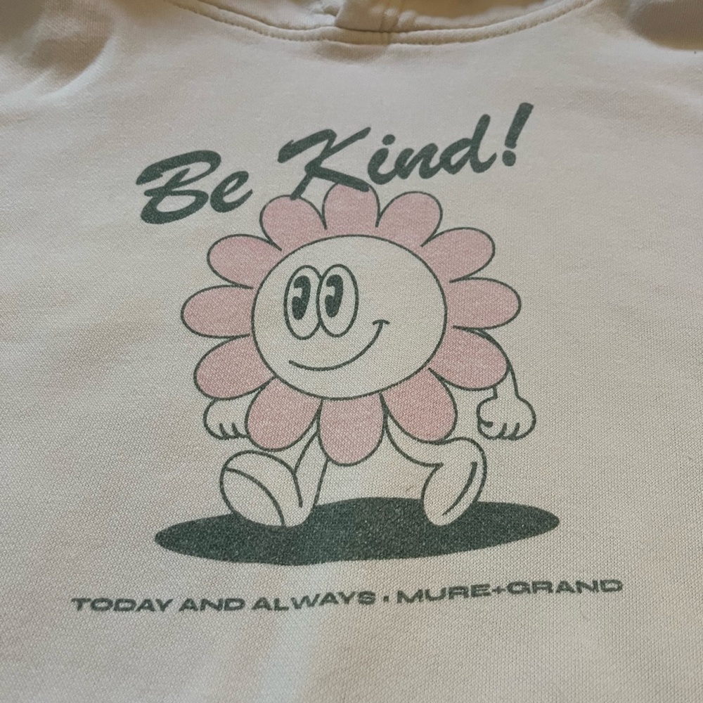 Mure+Grand “Be Kind” Flower Graphic Sweatshirt - Picture 3 of 5